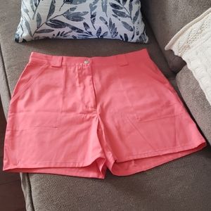 IZOD watermelon pink 100% cotton twill 4.5" shorts